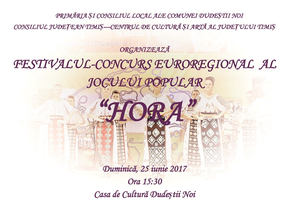 Read more about the article A PATRA EDIȚIE A FESTIVALULUI-CONCURS EUROREGIONAL „HORA”